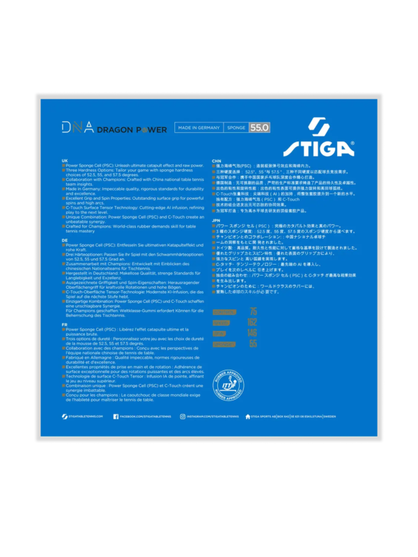 Stiga DNA Dragon Power – Table Tennis Rubber