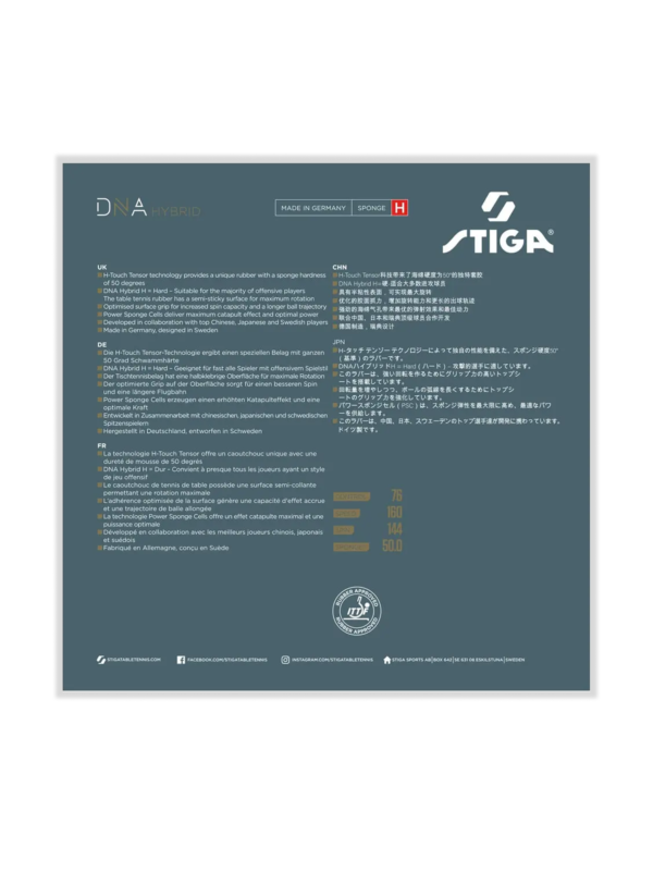 DNA Hybraid H 2 Stiga DNA Hybrid H - Table Tennis Rubber