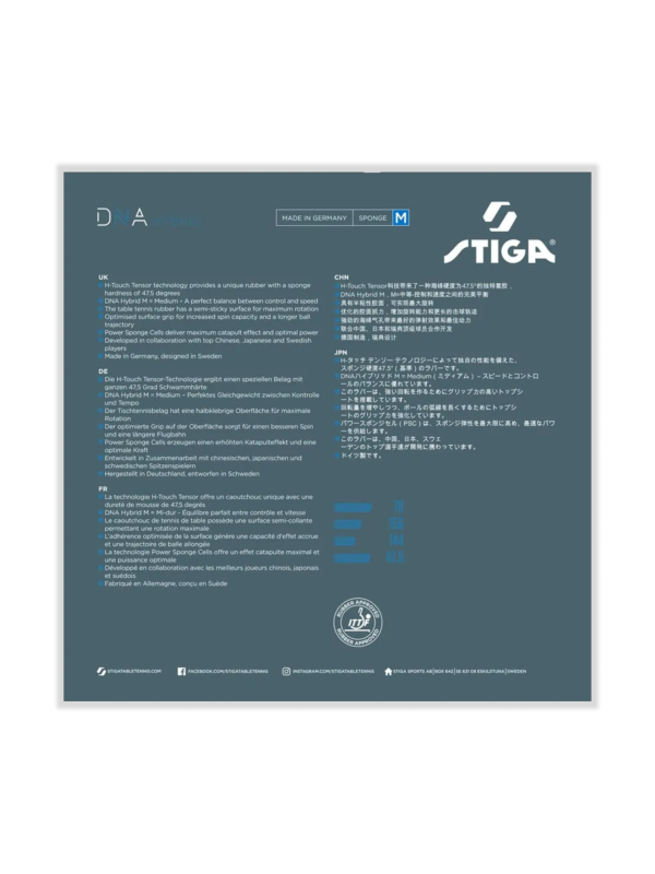DNA Hybraid M 2 Stiga DNA Hybrid M β Table Tennis Rubber