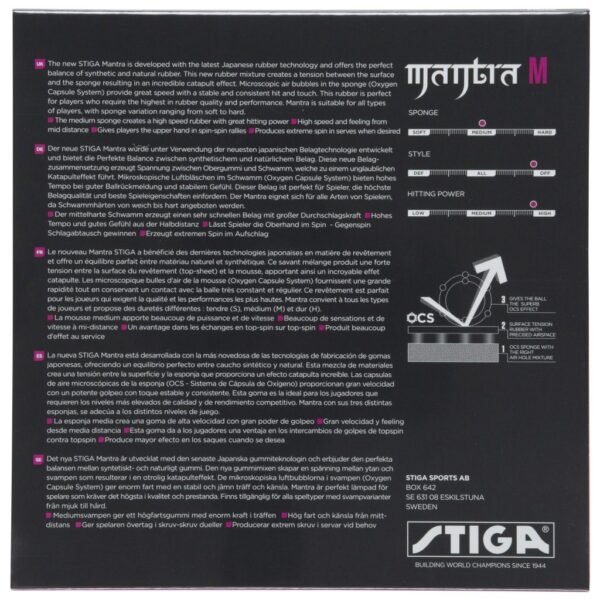 Stiga Mantra M - Table Tennis Rubber