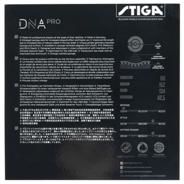 dna pro s Stiga DNA Pro S -Table Tennis Rubber