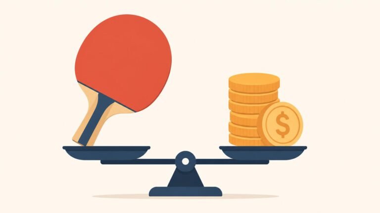Spending money on table tennis image